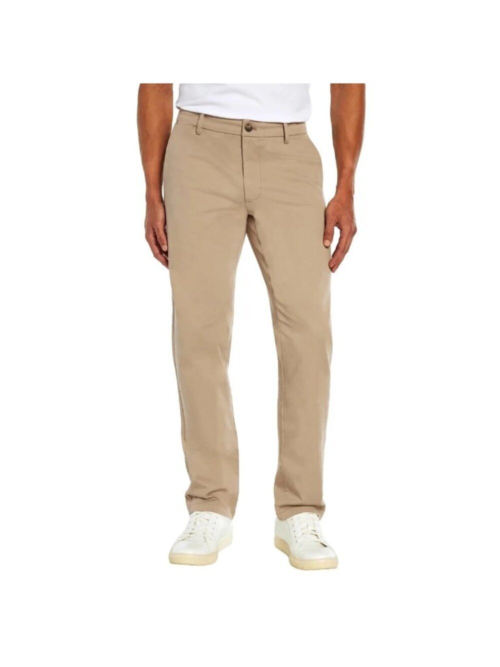 Banana Republic Men's 38x32 Chino Pants Slim Straight Fit Beige Stretch d1828
